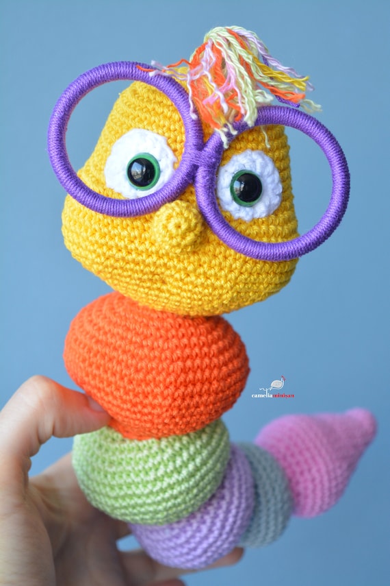 Glow Worm Crochet Pattern, Easy Crochet Glow Worm Pattern, Beginner Crochet  Pattern, DIY Gift 