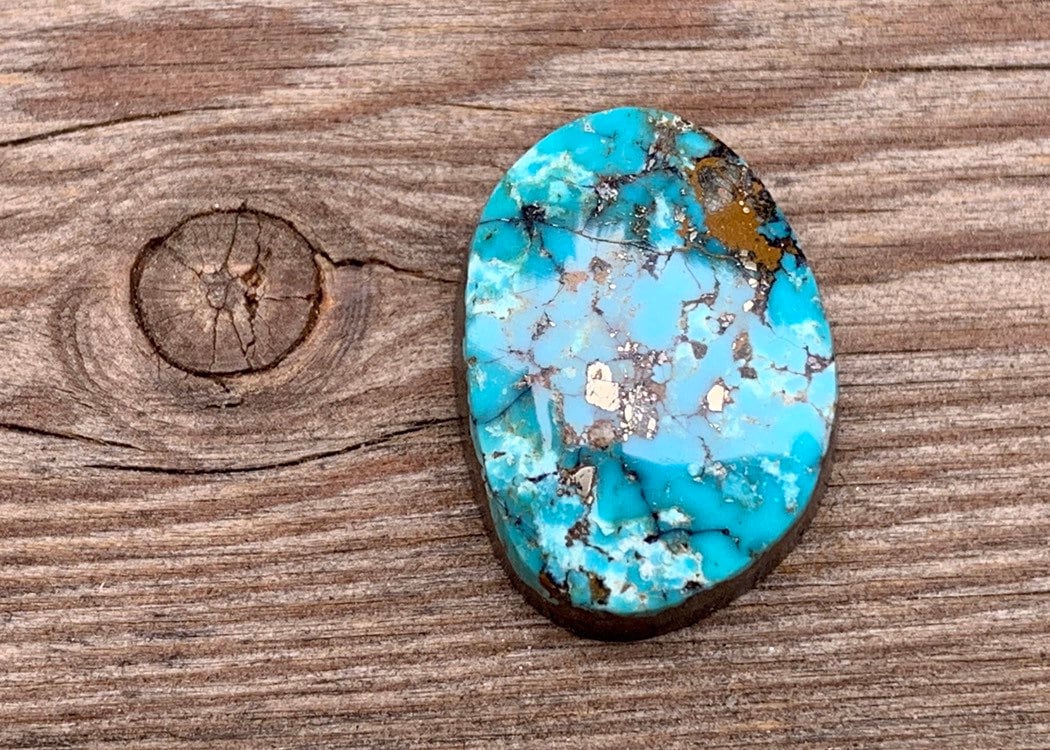 Morenci Turquoise Cabochon Fine Natural Polished Backed Morenci