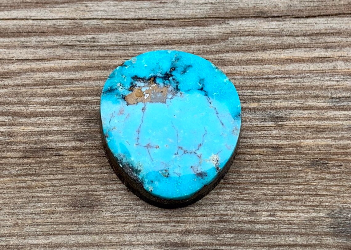 Morenci Turquoise Cabochon Fine Natural Polished Backed Morenci
