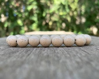 Chunky Baryte Bracelet 10mm Baryte Beaded Gemstone Bracelet Baryte Stone Bracelet Barite Crystal Stack Bracelet Unisex Bracelet Bracelet