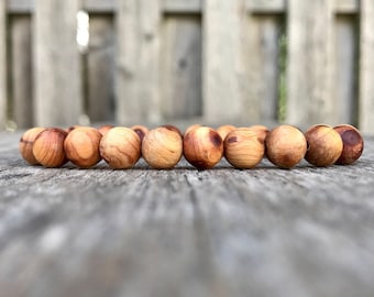 Sandalwood Bracelet Handmade 8mm Fragrant Sandalwood Beaded Wood Bracelet Brown Wood Stack Bracelet Unisex Bracelet Gift Bracelet