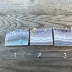 Amethyst Stalactite Uruguay Amethyst Slices Pocket Sized Amethyst Stalactite Slices Cute Rectangular Amethyst Slices