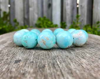 Chunky Sleeping Beauty Turquoise Bracelet Natural Unstabilized 22mm Arizona Light Blue Sleeping Beauty Turquoise Gemstone Bracelet