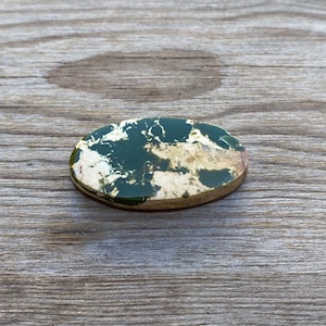 Pilot Mountain Turquoise Cabochon Natural Fine Polished & Backed Pilot Mountain Turquoise Cab Medium Green Pilot Mountain Oval Turquoise Cab