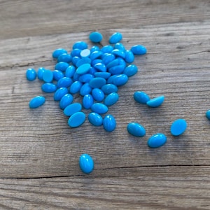 Rare Sleeping Beauty Turquoise Mini Oval Cabs Very Tiny Sleeping Sleeping Beauty Unbacked Oval Cabochons