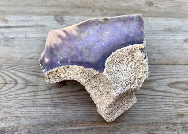 Burro Creek Agate Rough Specimen Medium Sized Natural Purple Burro