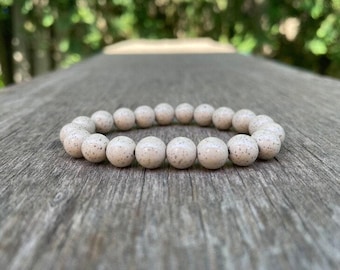 Baryte Bracelet 8mm Baryte Beaded Gemstone Bracelet Baryte Stone Bracelet Barite Crystal Stack Bracelet Unisex Bracelet Gift Bracelet