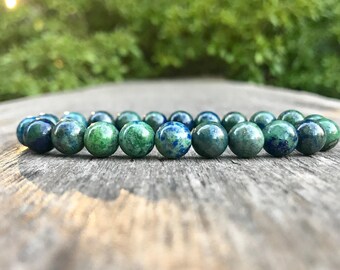 Handmade Chrysocolla Bracelet Unisex Bracelet Beaded Stack Bracelet Handmade Jewelry Gift Bracelet Youth Bracelet Happiness Bracelet