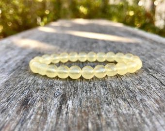 Yellow Calcite Bracelet 8mm Golden Calcite Gemstone Bracelet Honey Calcite Bracelet Stack Bracelet Unisex Bracelet Gift Bracelet