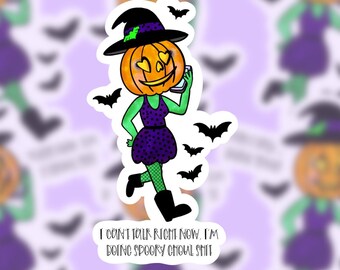 Hot Girl Halloween Sticker, Real Hot Girl Shit, Spooky Ghouls Sticker, Halloween Sticker, Hot Ghoul Sticker, 90s Halloween