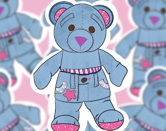 90's Tyco Doodle Bear Sticker 90s aesthetic 90s girl stickers 90s throwback stickers 90s kids 90s childhood toys Gift for her 90s love