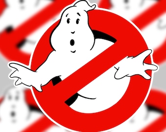 Ghostbusters Inspired No Ghost Sign Logo Sticker, Inspired by Ghostbusters, I Aint Afraid Of No Ghosts, 80s 90s Movie Stickers, Ghostbusters