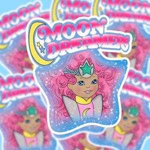 Moon Dreamers Sticker, Crystal Starr, Crystal Starr Sticker, Vintage Toys, 90s kids, 80s kids, 80s shows, 80s toys, 80s doll, Moon Dreamer