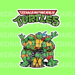 Teenage Mutant Ninja Turtles Sticker, TMNT Sticker, 90s cartoon stickers, 90s aesthetic stickers, 90s kids stickers, 90s throwback stickers