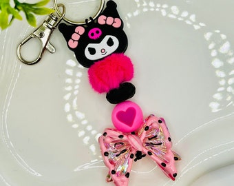 Kawaii Kuro Bunny Keychain, Kawaii Bunny, Kuro Bunny, Kawaii Keychain, Kawaii Friends, Kawaii Kitty Friends, Trendy Keychain