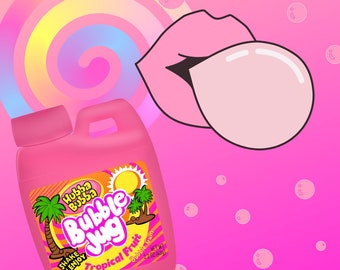 Bubble Jug Inspired Sticker, 90s Snacks, 90s Candy, Bubblegum, Bubblegum Sticker, 90s throwback, 90s kids, 90s girl, 90s Aesthetic