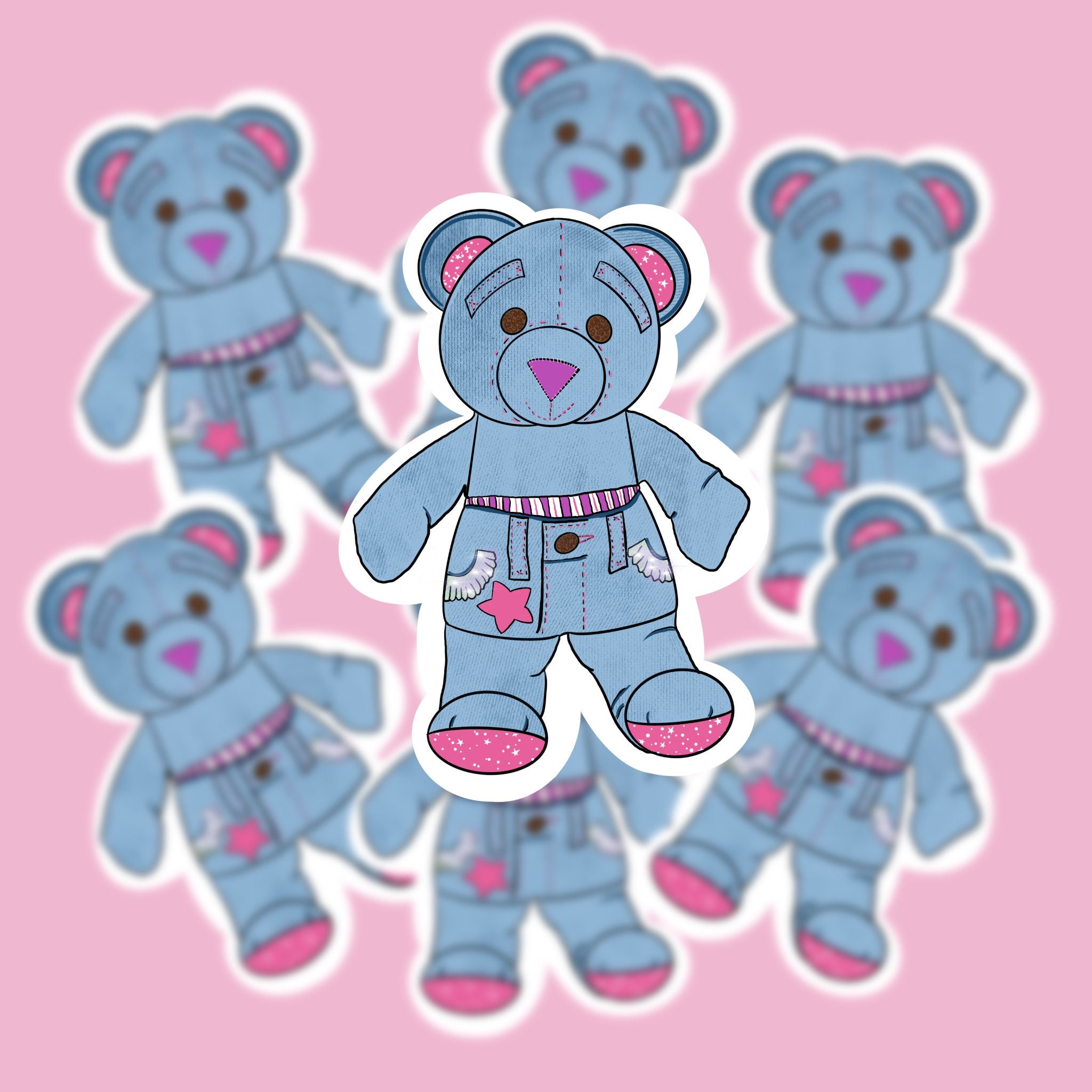 90's Tyco Doodle Bear Sticker 90s aesthetic 90s girl stickers 90s throwback  stickers 90s kids 90s childhood toys Gift for her 90s love