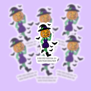Hot Girl Halloween Sticker, Real Hot Girl Shit, Spooky Ghouls Sticker, Halloween Sticker, Hot Ghoul Sticker, 90s Halloween imagen 3