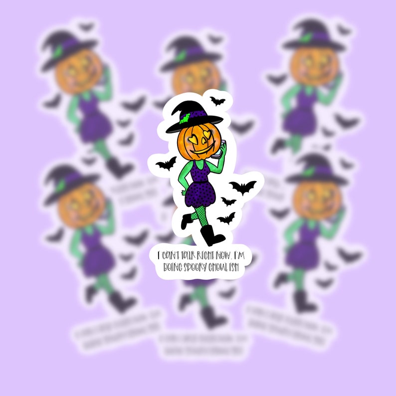 Hot Girl Halloween Sticker, Real Hot Girl Shit, Spooky Ghouls Sticker, Halloween Sticker, Hot Ghoul Sticker, 90s Halloween imagen 2
