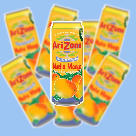 Arizona Iced Tea Sticker Arizona Mucho Mango Tea Sticker Etsy