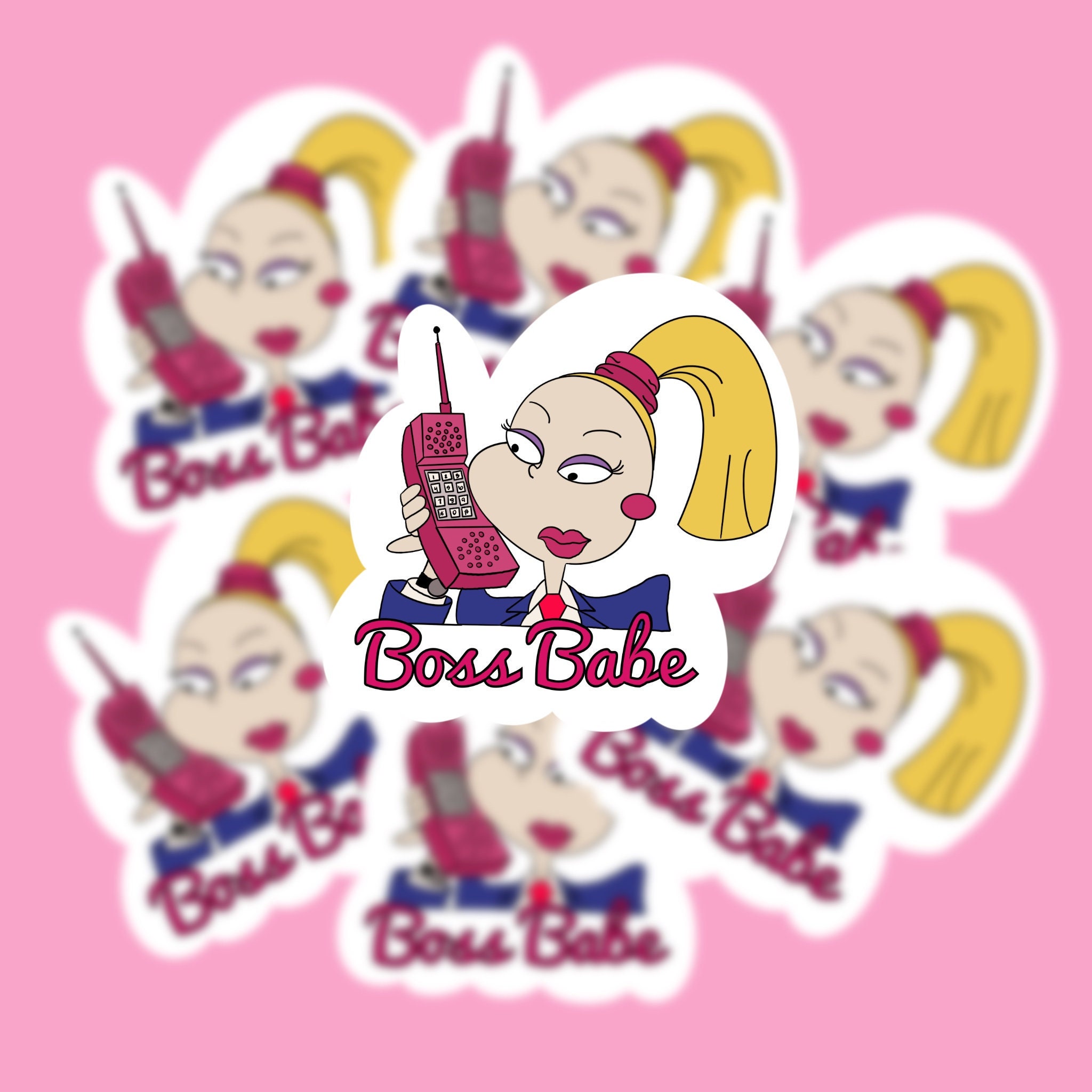 Charlotte Pickles Boss Babe Sticker Rugrats Angelica S Mom Etsy