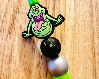 Stylo slimer, stylo inspiré de Ghost Busters, cadeau du millénaire, cadeau nostalgique, nostalgie des années 80, nostalgie des années 90, esthétique de l'an 2000, esthétique du millénaire,