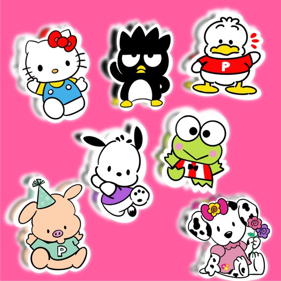 Sanrio Inspire Hello Kitty and Friends Stickers, Kerroppi, Badtz