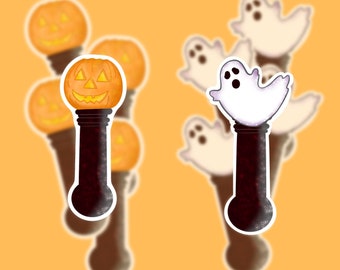 Nostalgic Halloween Flashlight Sticker, Pumpkin Light Sticker, Ghost Light Sticker, 90's Kid, 90's Halloween, 90's Halloween Stickers