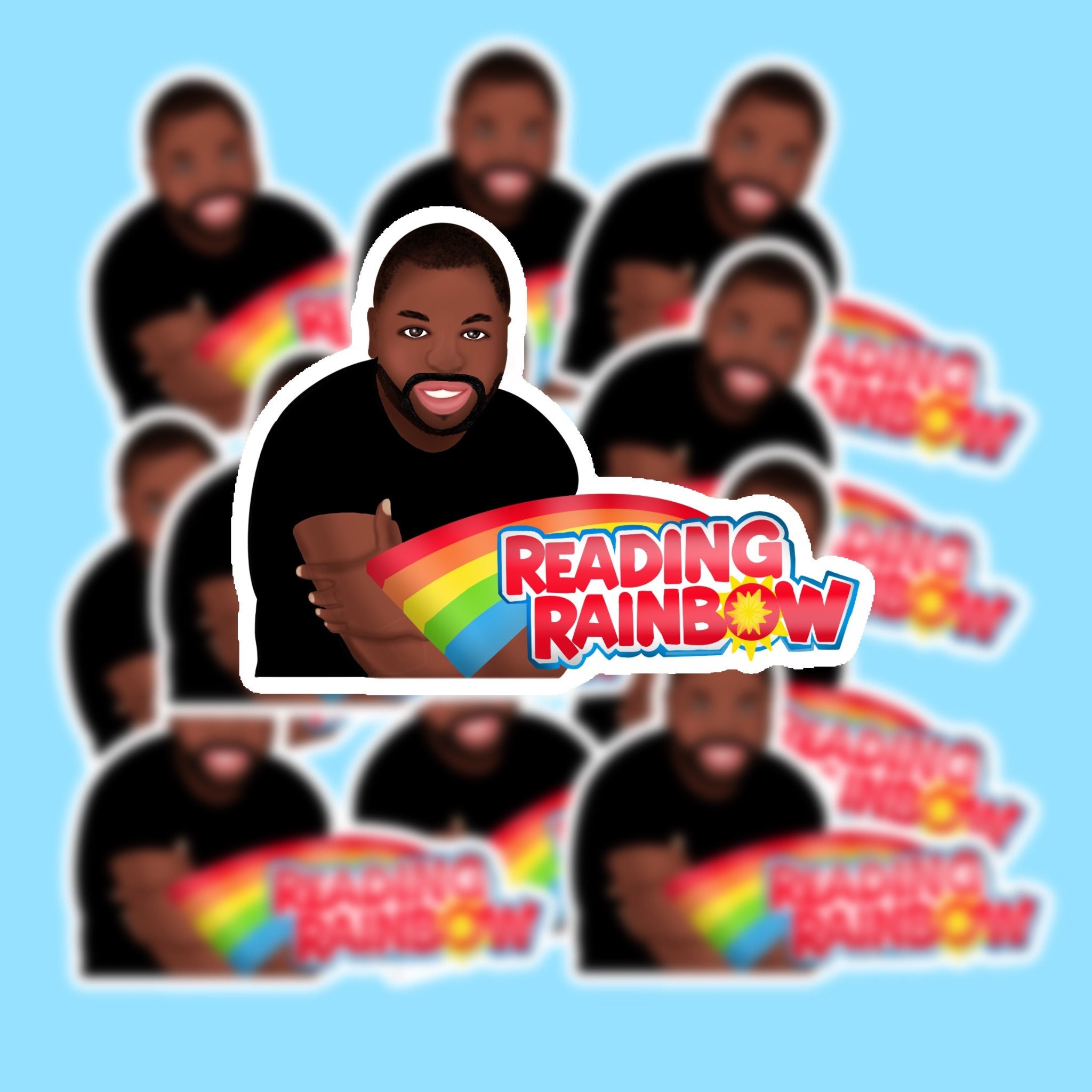 Reading Rainbow Sticker Reading Rainbow Logo Levar Burton Etsy