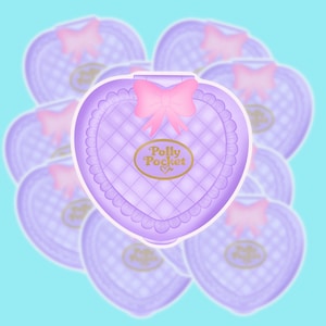 Polly Pocket Compact Sticker, Vintage Polly Pocket, 90s Toys, 90's kids, 90's girl, 90's Nostalgia, 90's stickers, 90's vibe image 1