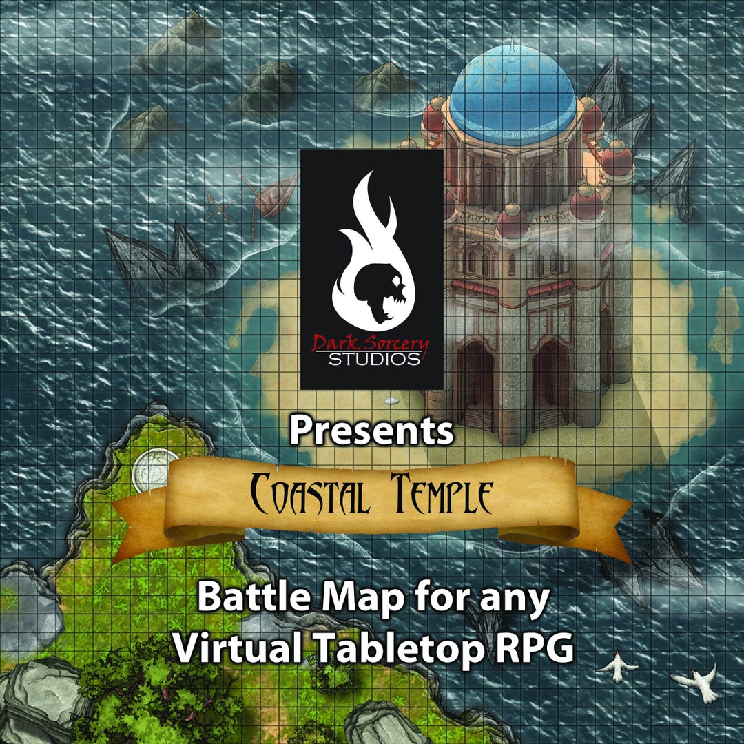 Battle Map for Virtual Tabletop Rpgs Like Dungeons & Dragons and