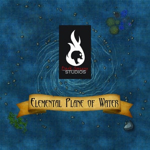 Mapa de batalla para juegos de rol de mesa virtuales como Dungeons & Dragons y Pathfinder: Plane of Water