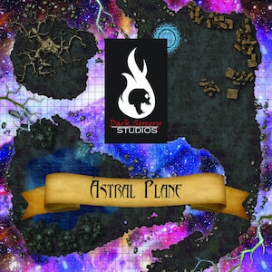 Carte de combat pour les jeux de rôle virtuels sur table comme Dungeons & Dragons et Pathfinder - Astral Plane