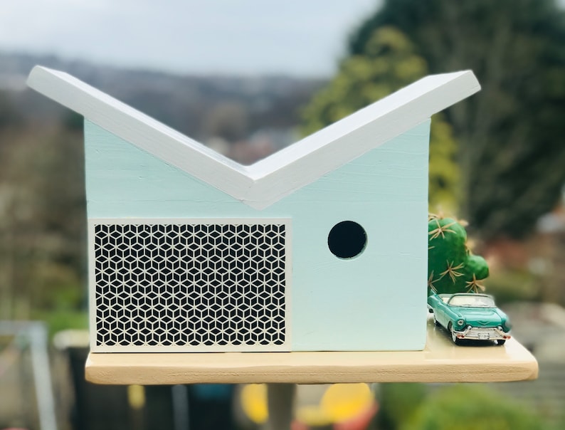 Picture of Mid-century Modern, Palm Springs Style Butterfly Roofed Birdhouse - Etsy