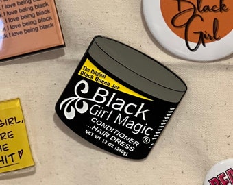 Black Girl Magic metal Enamel Pin | Pin Back Buttons | Black Woman