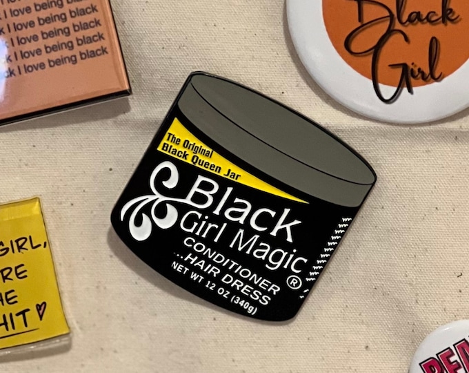 Black Girl Magic metal Enamel Pin | Pin Back Buttons | Black Woman