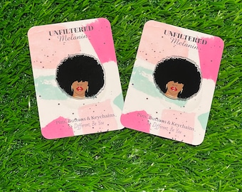 Afro Girl Acrylic Pin /Black Girl Magic Acrylic Pin/Pin/Mini Buttons/ Mini Pins