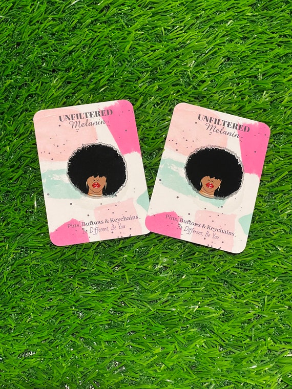 Afro Girl Acrylic Pin /Black Girl Magic Acrylic Pin/Pin/Mini Buttons/ Mini Pins
