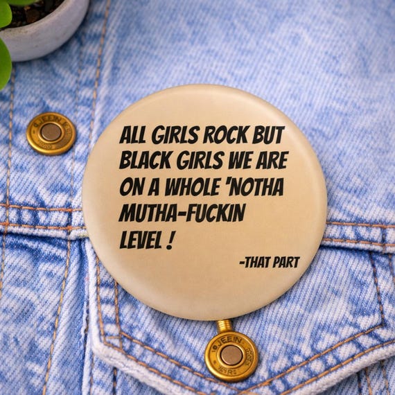 All Black Girls Rock Pin Back Button| Square Button | Black girl magic | Melanin Pins | Black Girl Pins | Black Girl Pin Back Buttons