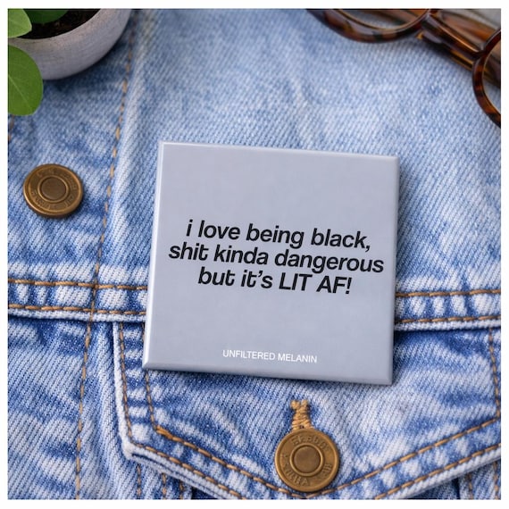 I Love Being Black Pin | Black Pride Button | Melanin Statement Pin | Black Culture Gift | Afrocentric Pin | Unapologetically Black