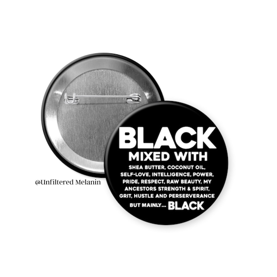 Black Culture Pinback Button, Black Girl Magic, 2.25in