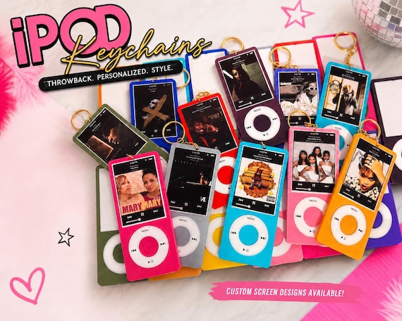 Music Player Keychain | Custom Album Picture Available | Personalized Song Keychain | Music Lover Gift