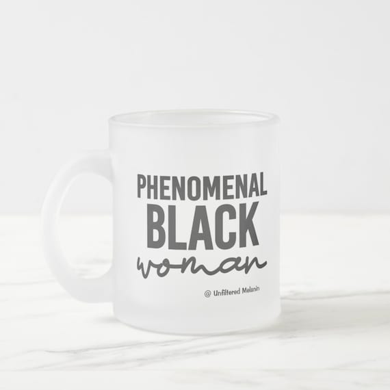 Phenomenal Black Woman Frosted Glass Mug | Afro Gift