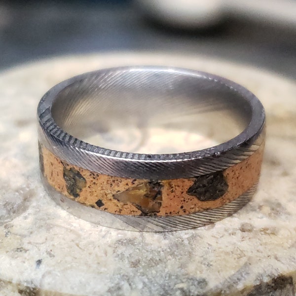 Dinosaur Bone and Coprolite Ring