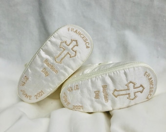 Personalised baby shoes, personalised christening shoes, christening shoes, christening gift, godparents gift, baptism shoes,