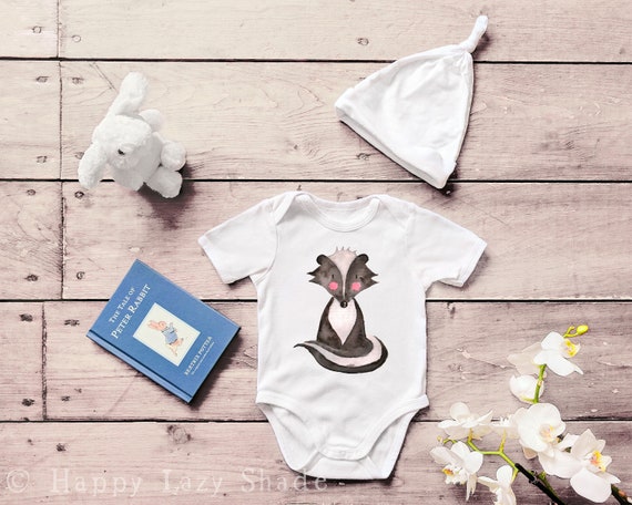 Happy Lazy Shade Onesie T-Shirt Newborn Cute Bunny White