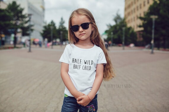 Happy Lazy Shade Half Wild Half Child Onesie Newborn T-Shirt White