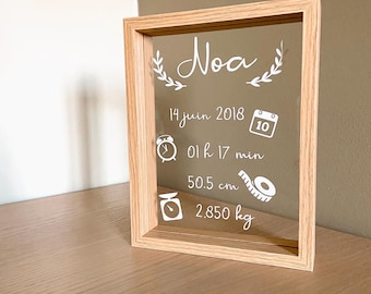 Birth frame - Birth gift - Classic theme birth frame - Personalized birth frame - Personalized baby gift