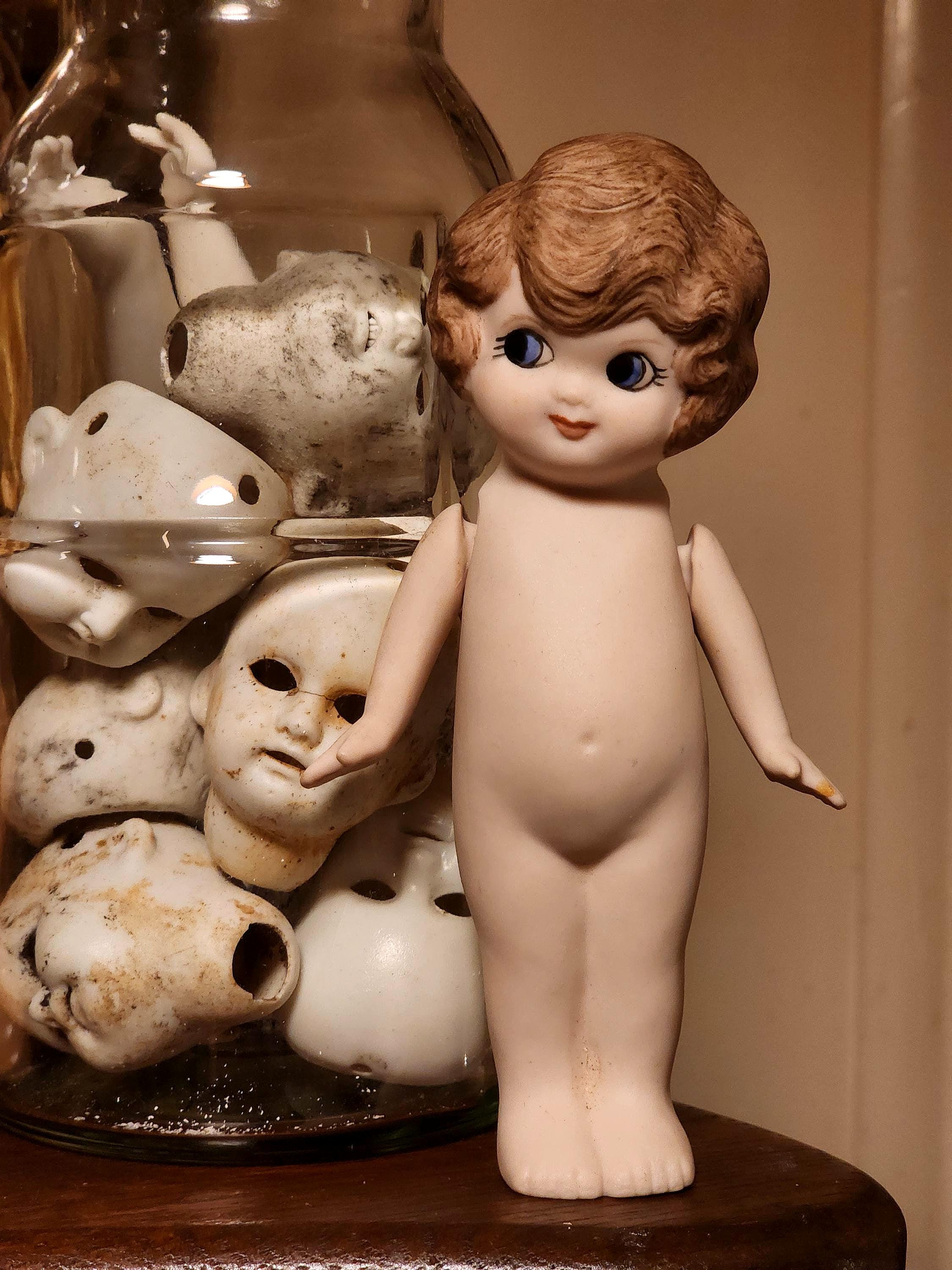 コカ・コーラアンティークペアビスクドール Antique Bisque Kewpie