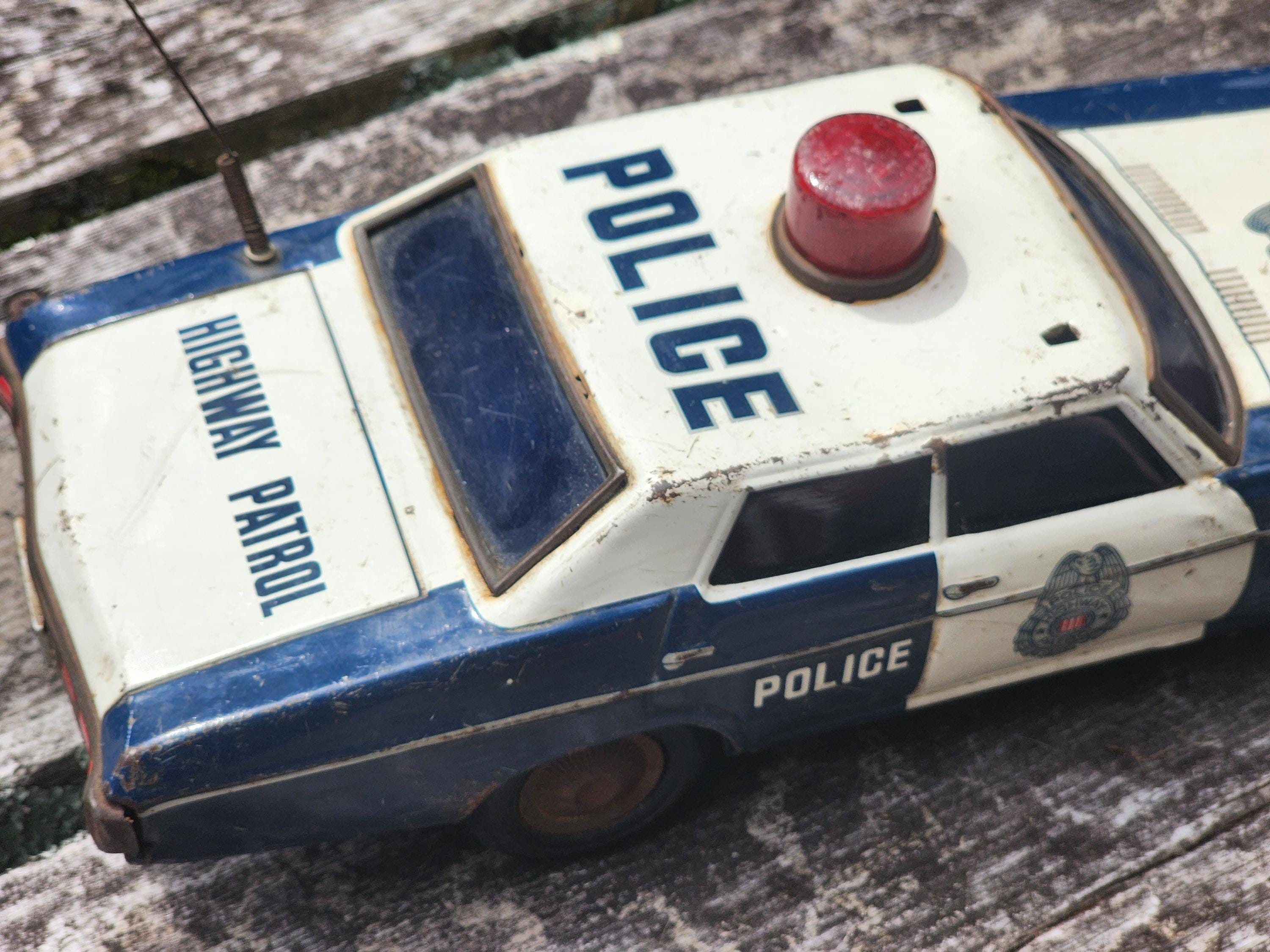 Tin Toy Police Car - Etsy